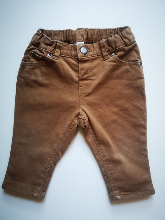 Spodnie brązowe jeansy rozmiar 68 dla chłopca H&M