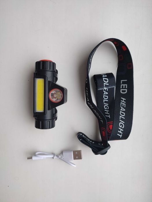 Налобный фонарь BL-8101 LED с магнитом и встроенным аккумулятором