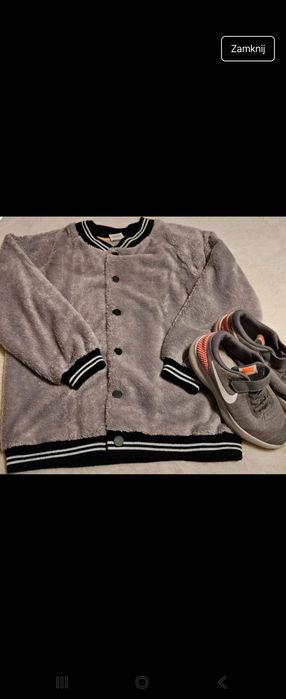 Ciepła bluza jak polar szara miś