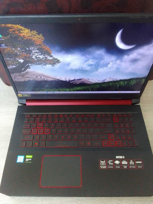 Acer nitro, GTX 1660Ti, i7 9Gen. 17'3, 15 TB SSD zadbany.