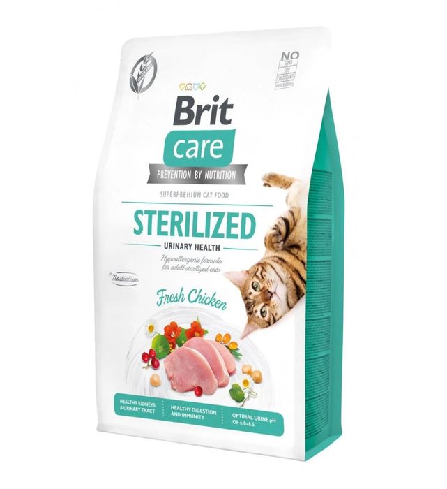 Сухий корм Brit Care Cat GF Sterilized Urinary Health, для дорослих ко
