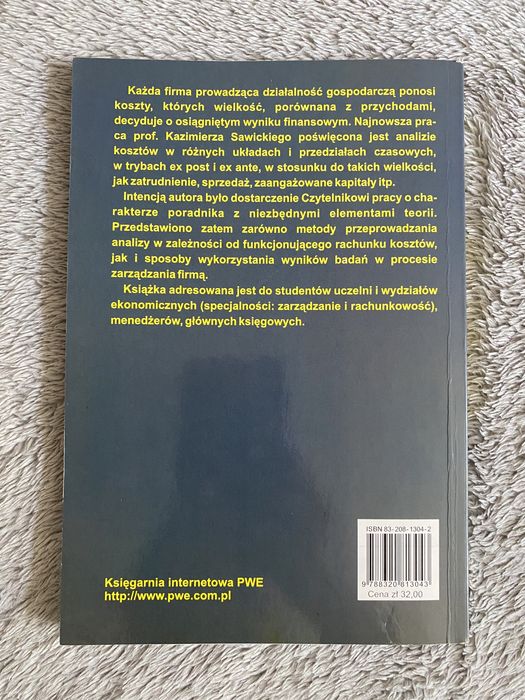 Analiza kosztów firmy, Polskie Wydawnictwo Ekonomiczne