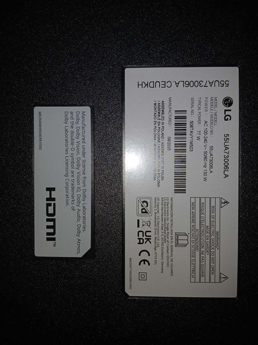 TV LG UHD AI  UA73  55`` - 139cm