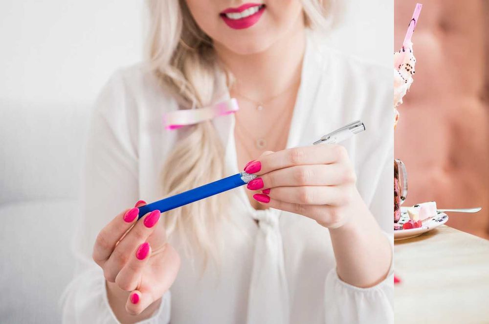 Długopis automatyczny - ściąga - Długopis niebieski