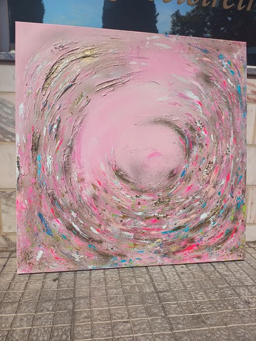 Quadro pintado a mão 100×100