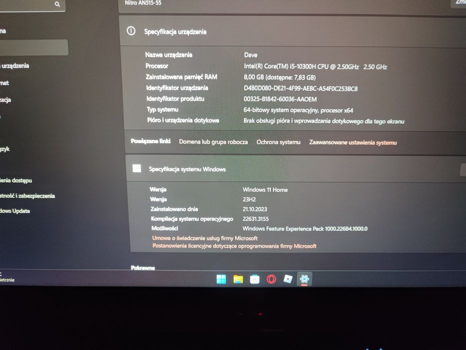 Laptop Gamingowy Acer Nitro 5