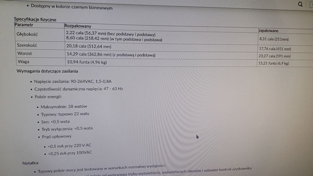 Monitor Lenovo LT2223pwc 21.5 cala FHD 5ns