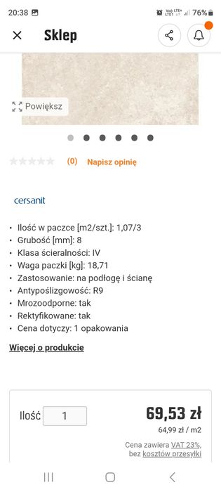 Gres szkliwiony Bardeo beige 33m2