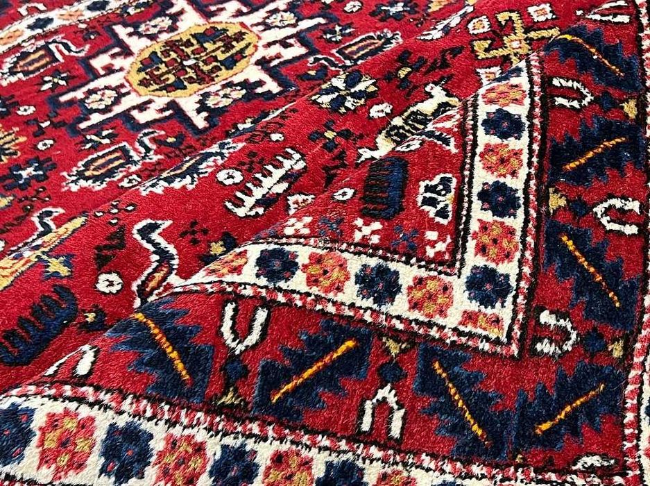 Tapete DERBEND KAZAK original muito chamativo, em lã com 170cm x 110cm