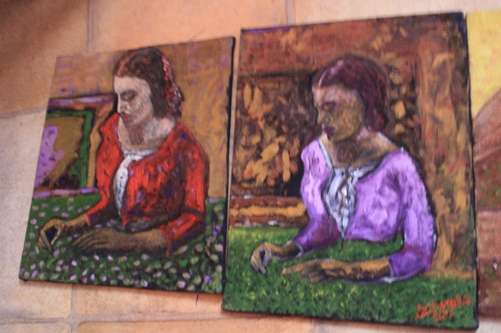 Obrazy olejne plotno -Grube Plamy