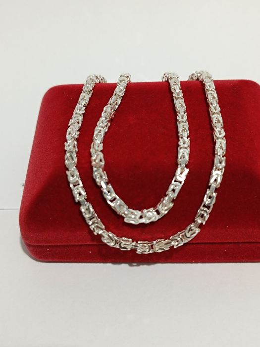 Srebrny łańcuszek splot Królewski dł.60cm, srebro próby 925