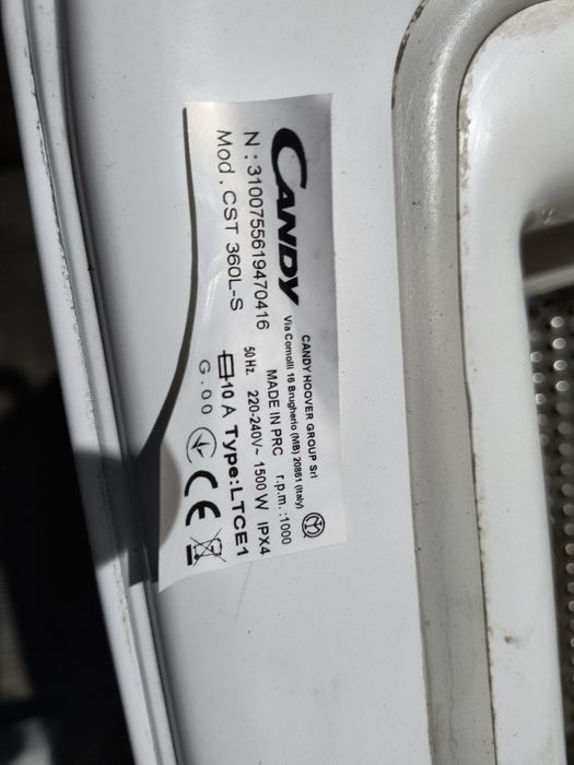 Pralka Candy CST 360 L-S części panel sterowania