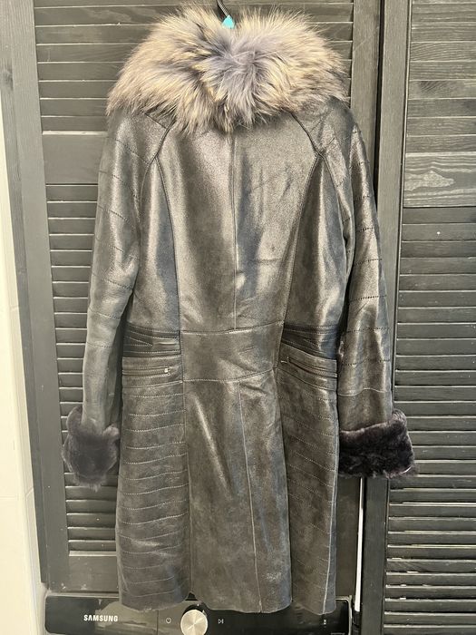 Płaszcz Ochnik skóra naturalna, jenot, rozm M/L