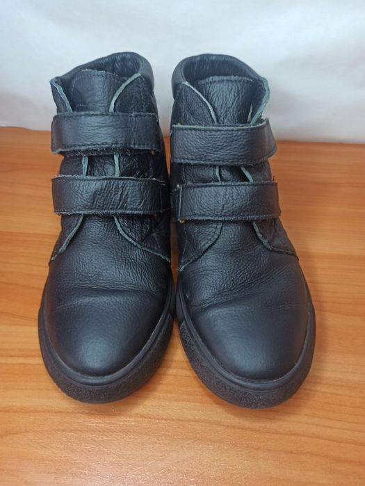 Зимние кожаные ботинки для мальчика б/у размер 37
