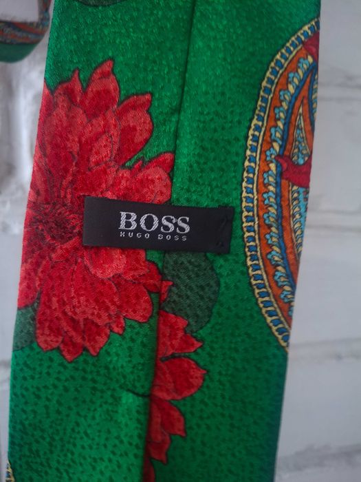 Коллекционный галстук 100% шелк hugo boss