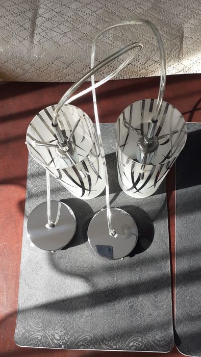 Lampy wiszące sufitowe chromowane
