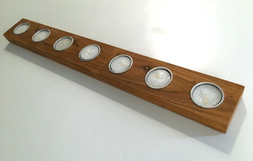 Solid wood candle holder428625765052590081