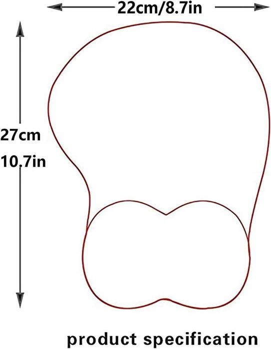 Килимок для мишки з подушкою під зап'ястя, з грудьми, аніме коврики