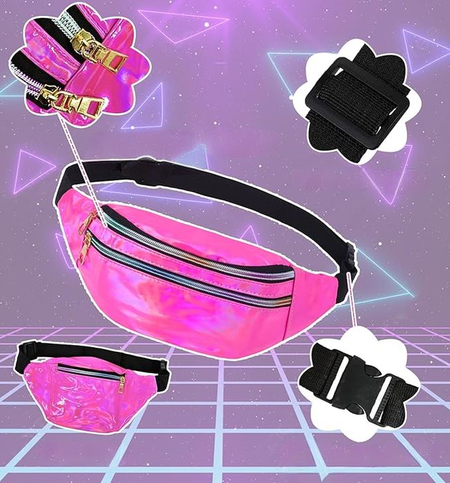 Damski Strój Kostium Przebranie Lata 80 Halloween Retro Neon Disco XXL