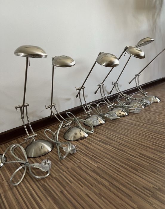 6 szt. Lampek biurkowych, metalowych, PPH KRISLAMP