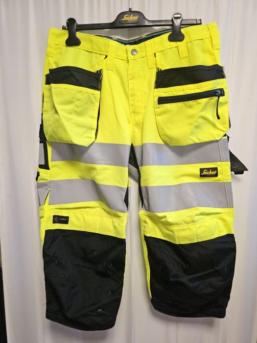 Spodenki robocze Snickers 6134 r.52 odblaskowe krotkie spodnie