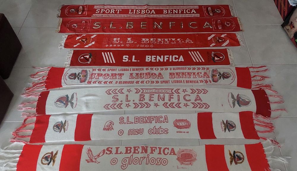 8 Cachecois do SLBenfica vintage