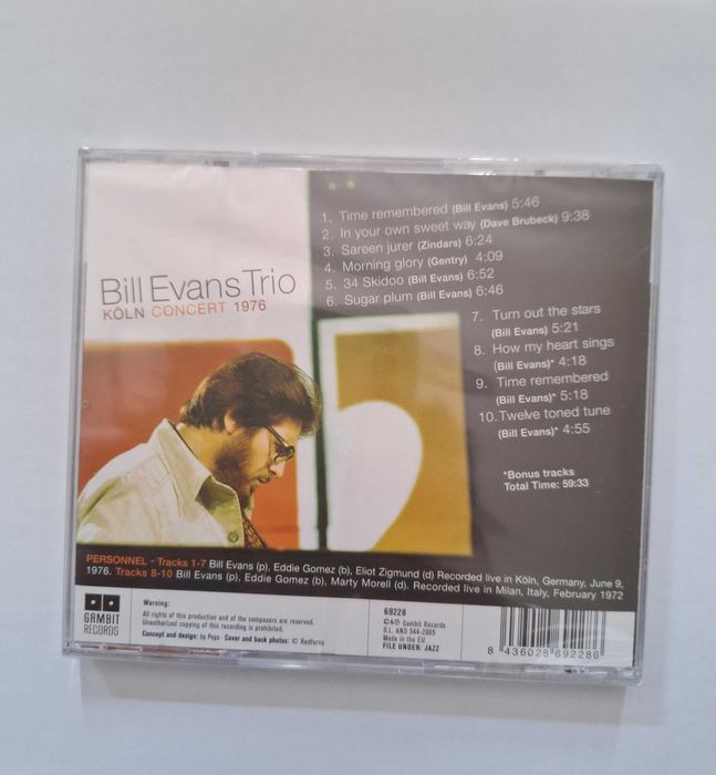 Bill Evans Trio Koln Concert 1976 Nowa