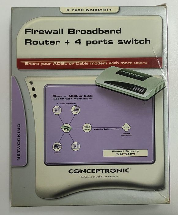 Conceptronic 4-Port Firewall Router64750574934275120