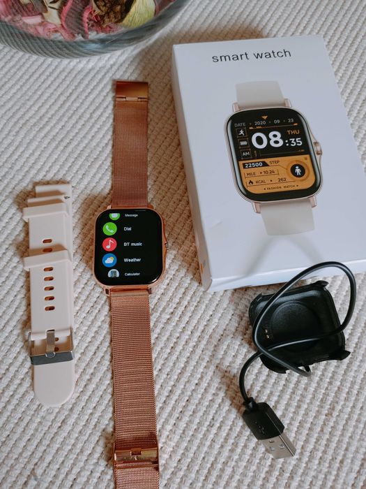 Smart watch, dwa paski, fitnes