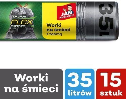 Jan Niezbędny Worki Ld Magnum Flex Taśma 35L 15Szt. - 5 Op.