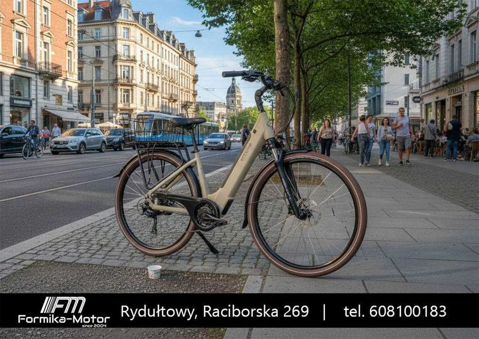 Miejski Rower elektryczny Ecobike X-City Cappuccino M-L/28 ( 160-175cm) 45Nm 504Wh raty juz od 90zł Dostawa pod dom