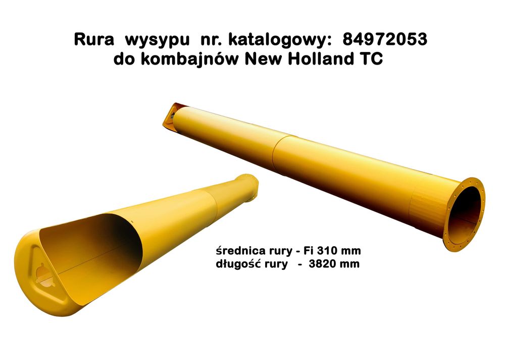 Rura wysypu nr 849.72053 New Holland (bez kolana)