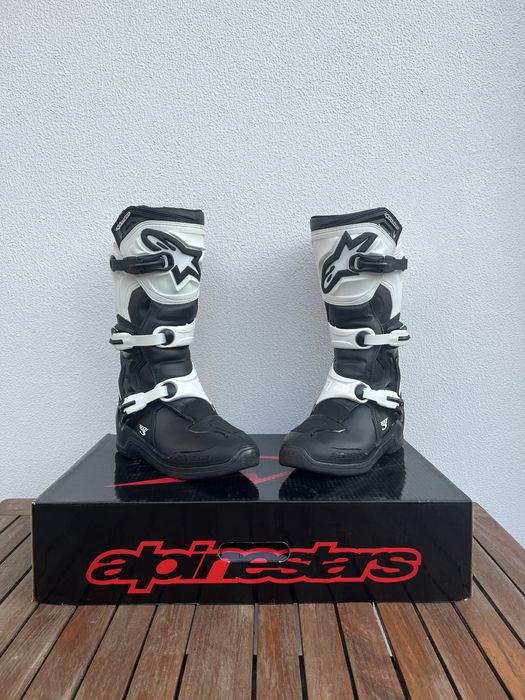 Botas mota: Motocross/Enduro Alpinestars Tech 3 Black/White Edition