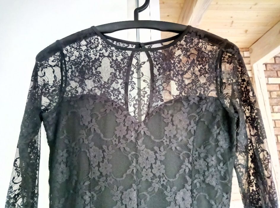 Mała czarna sukienka koronka 36 S Top Secret