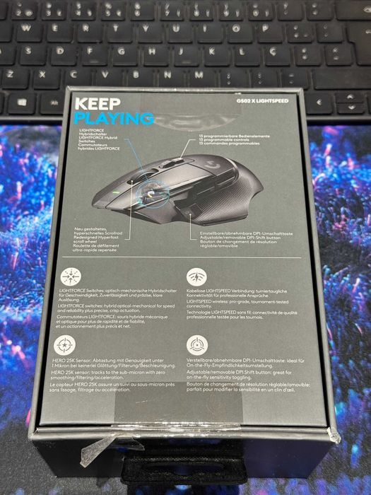 Rato Logitech G502 X Lightspeed Wireless – Excelente Estado