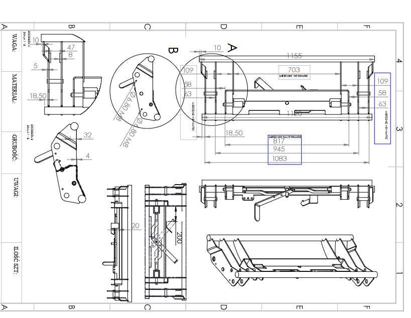 Euroramka do ładowacza NOWA ramka euro PRODUCENT do tura