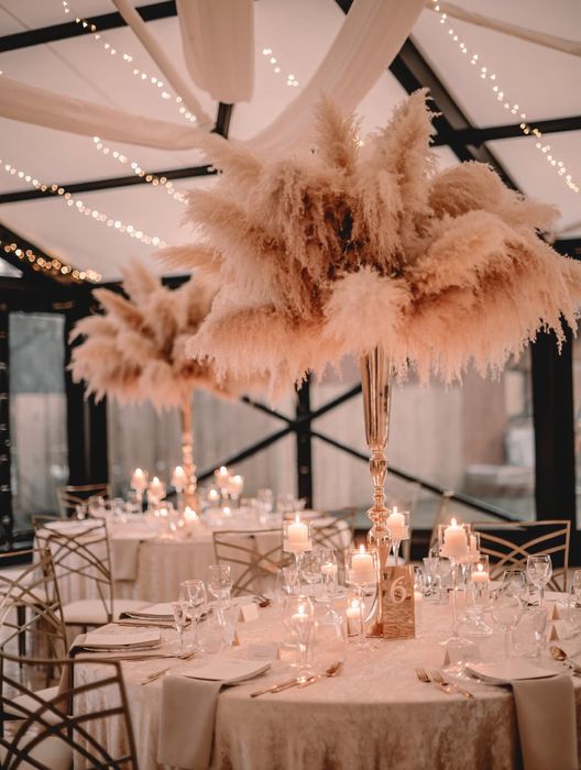 Pampasowe Wesele dekoracja z traw pampasowych na wesele