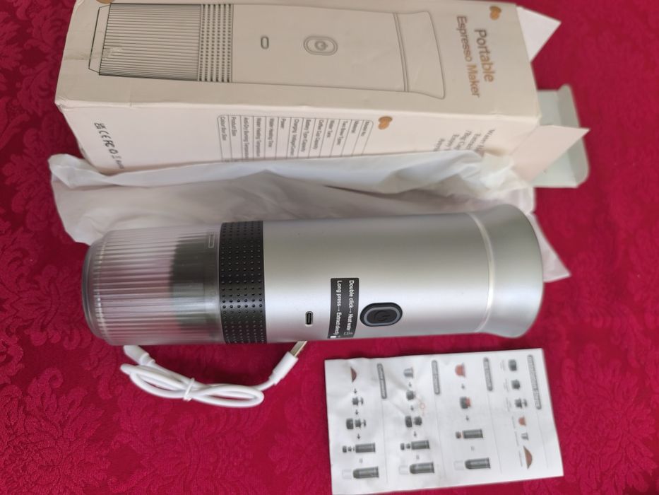 Maquina Café Portátil a Bateria (Nespresso, Dolce Gusto ou café moído)
