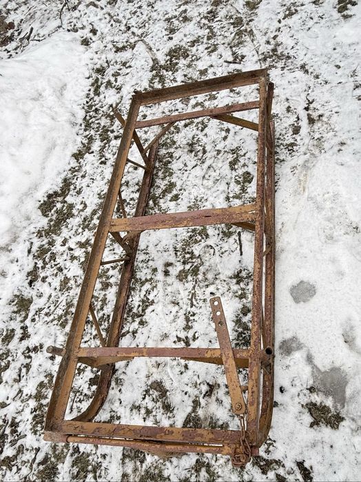 Sanie transportowe, metalowe – wymiary 177x78 cm