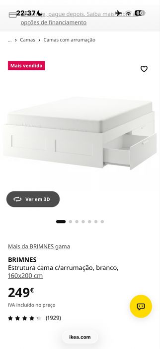Cama BRIMNES ikea 160x200