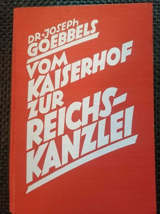 Livro NAZI do Dr. Joseph Goebbels, como NOVO. 1936.