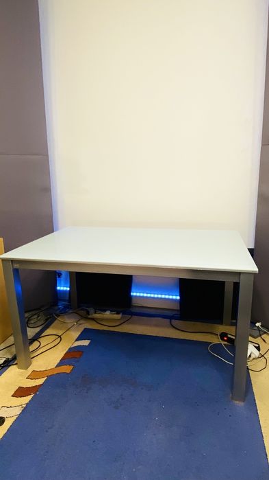 Mesa de Jantar em Vidro com Extensão – Formi Hogar – 140x90cm + 50cm