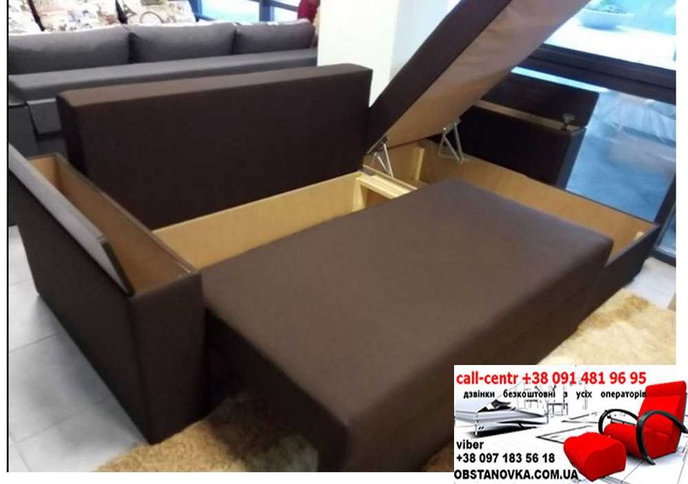 Кутовий посилений диван Комфорт Люкс ніші пружин блок доставка Україна