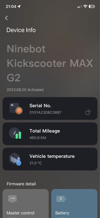 Ninebot kickscooter max g2