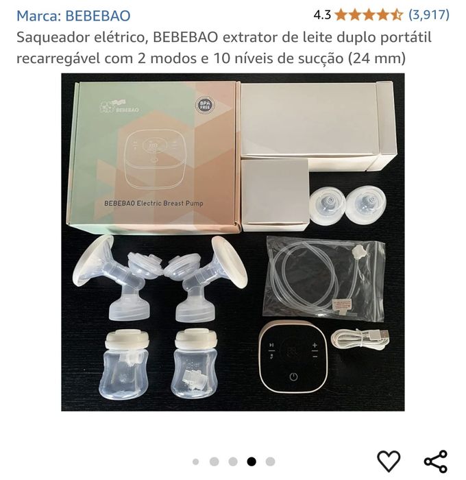 Extrator de leite Materno Elétrico