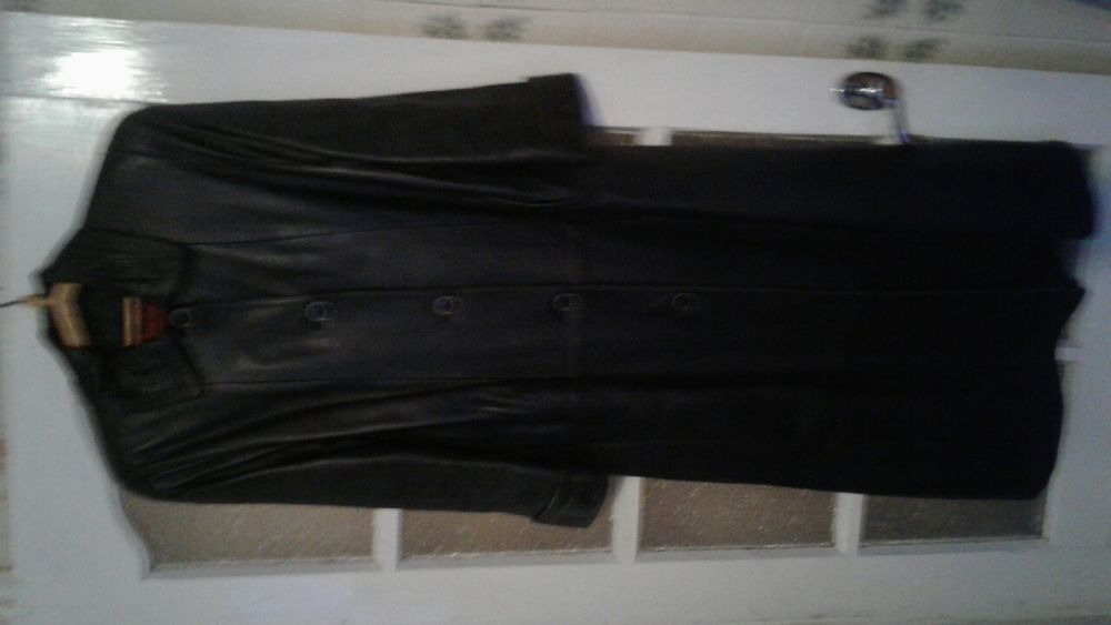 Пальто женское кожаное