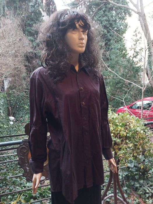 Piękna koszula opalizujący burgund 42 oversize C&A