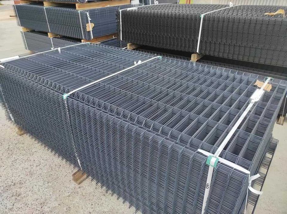 Ogrodzenie panelowe z podmurówką, Panel 3D 4mm, Podmurówka, Słupek