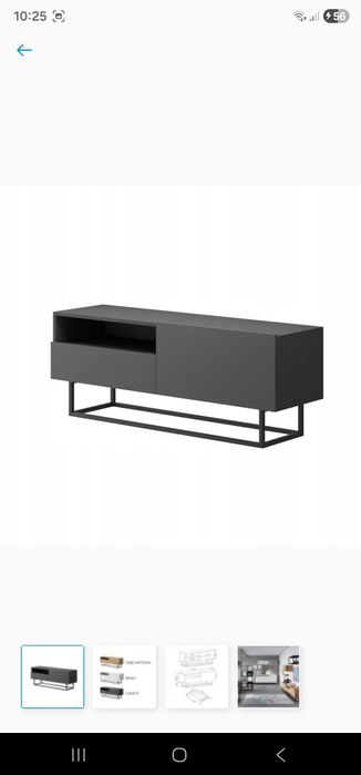 Industrialna Szafka RTV KORS w Stylu Loft Grafit