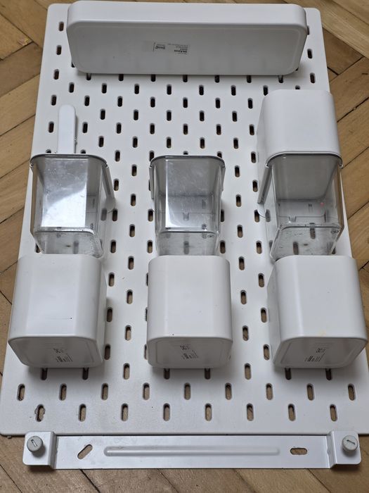 Ikea SKADIS tabliczki, półka, pojemniki do przechowywania